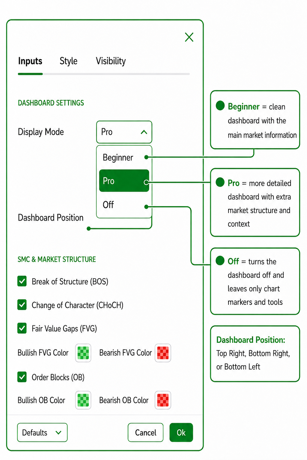 Display Mode Options